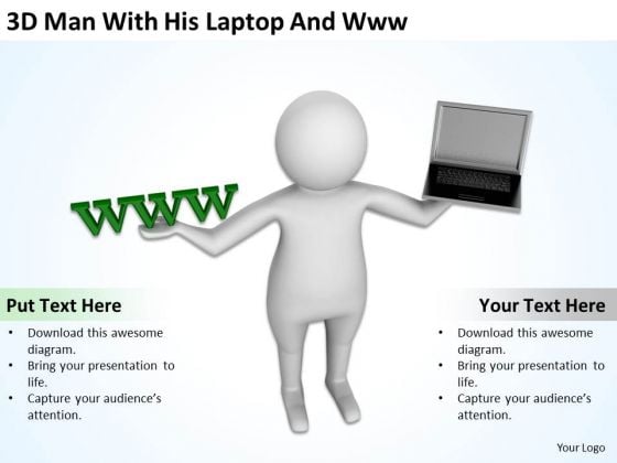 Business People Pictures 3d Man With His Laptop And Www PowerPoint Templates Business People Pictures 3d Man With His Laptop And Www PowerPoint Templates