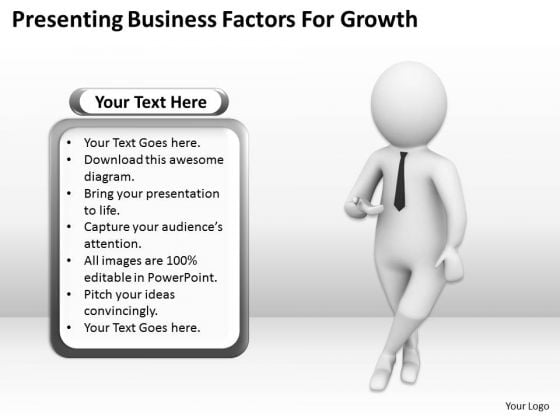 Business People Presenting Factors For Growth PowerPoint Slides Business People Presenting Factors For Growth PowerPoint Slides