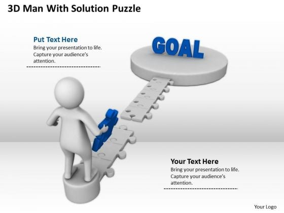 Business People Vector 3d Man With Solution Puzzle PowerPoint Slides Business People Vector 3d Man With Solution Puzzle PowerPoint Slides