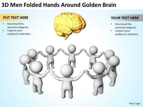 Business People Vector 3d Men Folded Hands Around Golden Brain PowerPoint Templates Business People Vector 3d Men Folded Hands Around Golden Brain PowerPoint Templates
