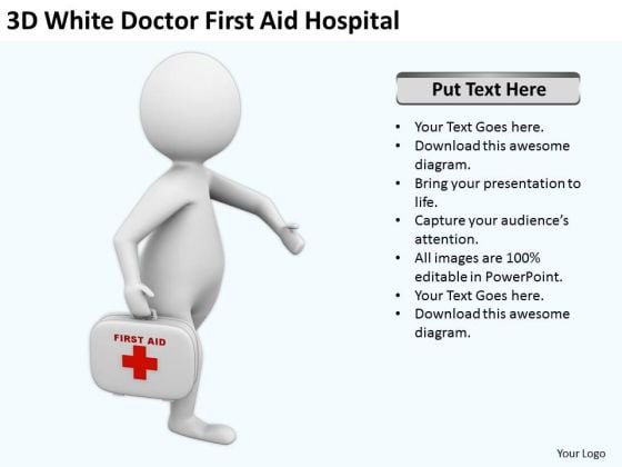 Business People Walking 3d White Doctor First Aid Hospital PowerPoint Slides Business People Walking 3d White Doctor First Aid Hospital PowerPoint Slides