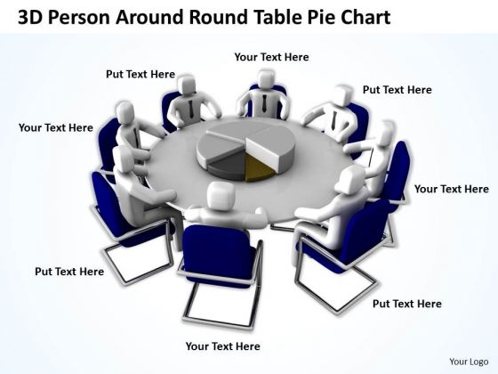 Business Persons 3d Around Table Pie Chart PowerPoint Templates Business Persons 3d Around Table Pie Chart PowerPoint Templates