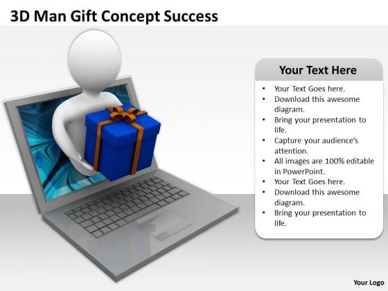 Business Persons 3d Man Gift Concept Success PowerPoint Templates Business Persons 3d Man Gift Concept Success PowerPoint Templates