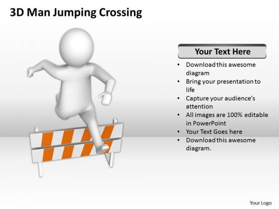 Business Persons 3d Man Jumping Crossing PowerPoint Templates Business Persons 3d Man Jumping Crossing PowerPoint Templates