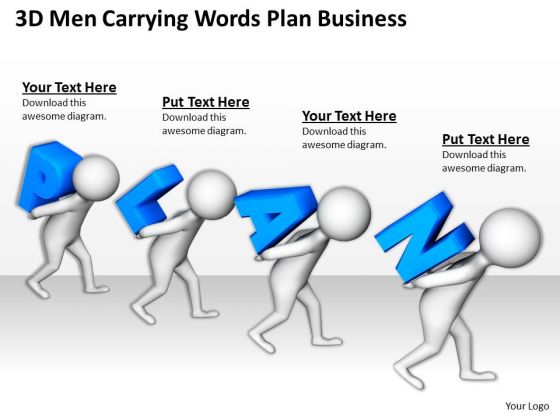Business Persons 3d Men Carrying Words Plan PowerPoint Templates Business Persons 3d Men Carrying Words Plan PowerPoint Templates