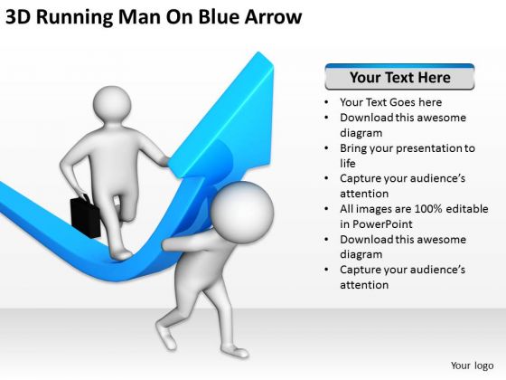 Business Persons 3d Running Man Blue Arrow PowerPoint Templates Ppt Backgrounds For Slides Business Persons 3d Running Man Blue Arrow PowerPoint Templates Ppt Backgrounds For Slides