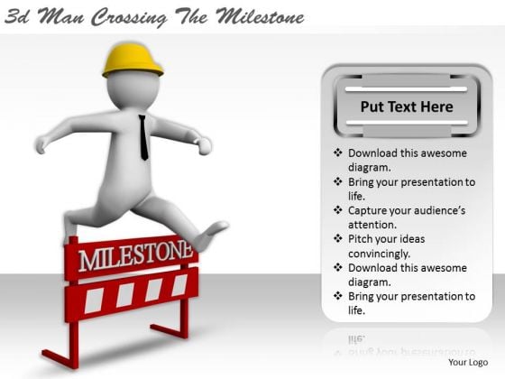 Business Plan And Strategy 3d Man Crossing The Milestone Concept Statement Business Plan And Strategy 3d Man Crossing The Milestone Concept Statement