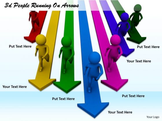 Business Plan And Strategy 3d People Running On Arrows Character Business Plan And Strategy 3d People Running On Arrows Character