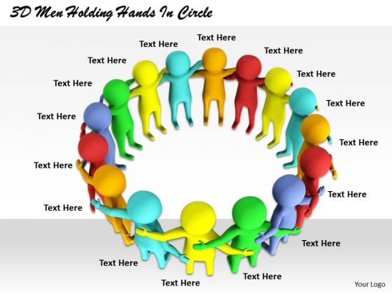 Business Plan Strategy 3d Men Holding Hands Circle Concepts Business Plan Strategy 3d Men Holding Hands Circle Concepts