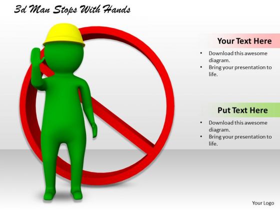 Business Planning Strategy 3d Man Stops With Hands Basic Concepts Business Planning Strategy 3d Man Stops With Hands Basic Concepts