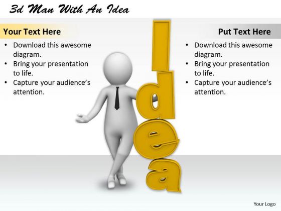 Business Planning Strategy 3d Man With Idea Basic Concepts