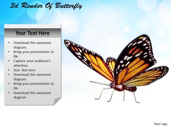 Business Planning Strategy 3d Render Of Butterfly Characters