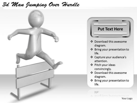 Business Policy And Strategy 3d Man Jumping Over Hurdle Adaptable Concepts Business Policy And Strategy 3d Man Jumping Over Hurdle Adaptable Concepts