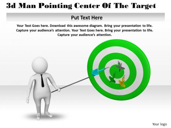 Business Policy And Strategy 3d Man Pointing Center Of The Target Basic Concepts Business Policy And Strategy 3d Man Pointing Center Of The Target Basic Concepts