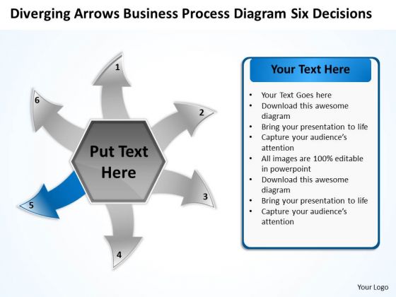 Business PowerPoint Theme Process Diagram Six Decisions Cicular Cycle Flow Network Slides Business PowerPoint Theme Process Diagram Six Decisions Cicular Cycle Flow Network Slides