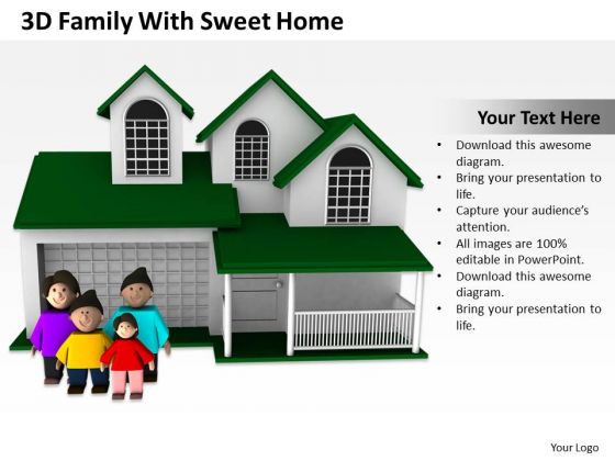 Business Process Diagram Chart 3d Family With Sweet Home PowerPoint Slides Business Process Diagram Chart 3d Family With Sweet Home PowerPoint Slides