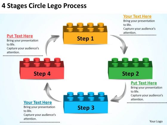business process diagram chart lego powerpoint templates backgrounds