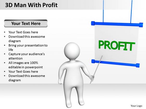 Business Process Diagram Example 3d Man With Profit PowerPoint Templates Business Process Diagram Example 3d Man With Profit PowerPoint Templates