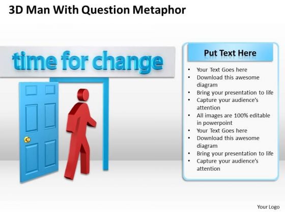 Business Process Diagram Example 3d Man With Time For Change PowerPoint Slides Business Process Diagram Example 3d Man With Time For Change PowerPoint Slides