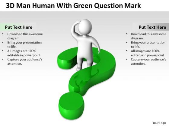 Business Process Diagram Visio 3d Man Human With Green Question Mark PowerPoint Slides Business Process Diagram Visio 3d Man Human With Green Question Mark PowerPoint Slides