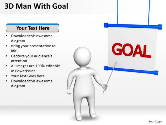Business Process Diagrams 3d Man With Goal PowerPoint Templates Business Process Diagrams 3d Man With Goal PowerPoint Templates