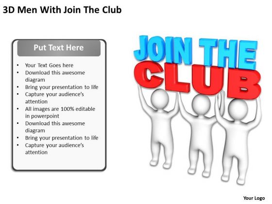 Business Process Diagrams 3d Man With Join The Club PowerPoint Slides Business Process Diagrams 3d Man With Join The Club PowerPoint Slides