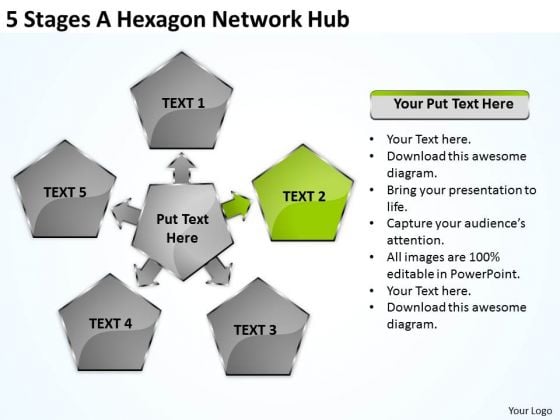Business Process Diagrams Examples 5 Stages Hexagon Network Hub Ppt PowerPoint Slides Business Process Diagrams Examples 5 Stages Hexagon Network Hub Ppt PowerPoint Slides