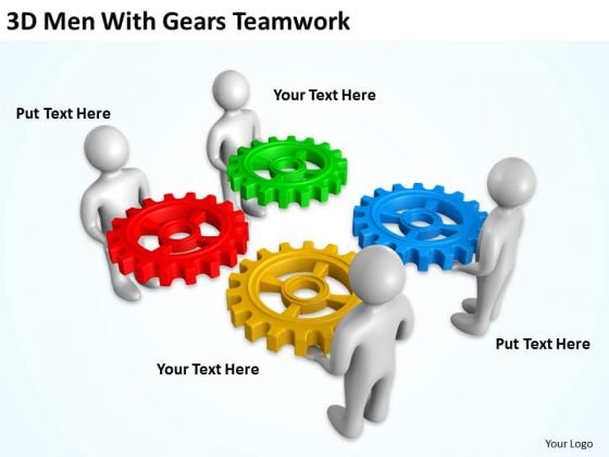 Business Process Flow 3d Men With Gears Teamwork PowerPoint Templates Business Process Flow 3d Men With Gears Teamwork PowerPoint Templates