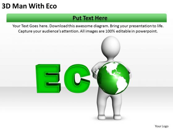 Business Process Flow Chart Examples 3d Man With Eco PowerPoint Slides Business Process Flow Chart Examples 3d Man With Eco PowerPoint Slides