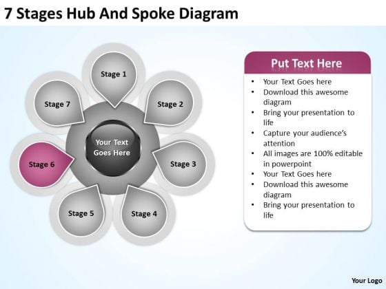 Business Process Flowchart 7 Stages Hub And Spoke Diagram PowerPoint Templates Business Process Flowchart 7 Stages Hub And Spoke Diagram PowerPoint Templates