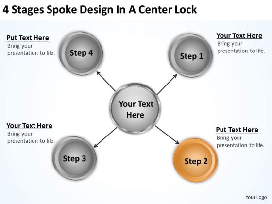 Business Process Flowchart Examples 4 Stages Spoke Design Center Lock PowerPoint Slides Business Process Flowchart Examples 4 Stages Spoke Design Center Lock PowerPoint Slides