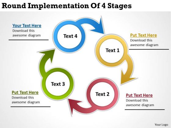 Business Process Flowchart Examples Round Implementation Of 4 Stages PowerPoint Templates Business Process Flowchart Examples Round Implementation Of 4 Stages PowerPoint Templates