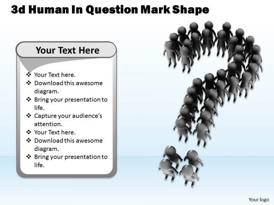 Business Process Strategy 3d Human Question Mark Shape Concept Statement Business Process Strategy 3d Human Question Mark Shape Concept Statement