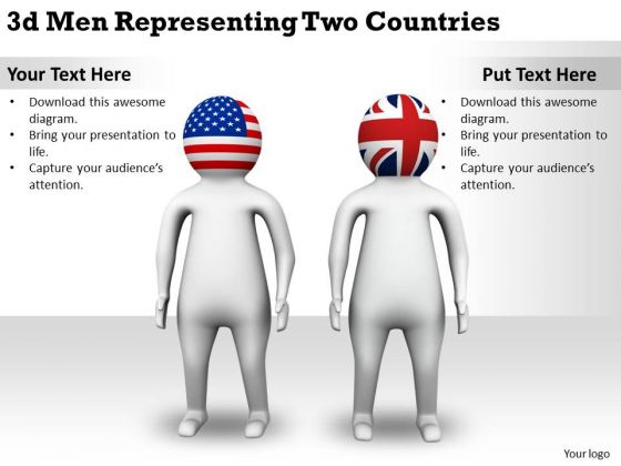 Business Process Strategy 3d Men Representing Two Countries Basic Concepts Business Process Strategy 3d Men Representing Two Countries Basic Concepts
