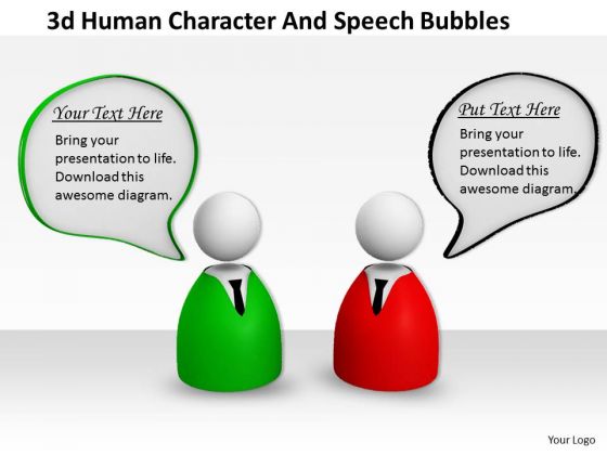 Business Strategy 3d Human Character And Speech Bubbles Modeling Business Strategy 3d Human Character And Speech Bubbles Modeling
