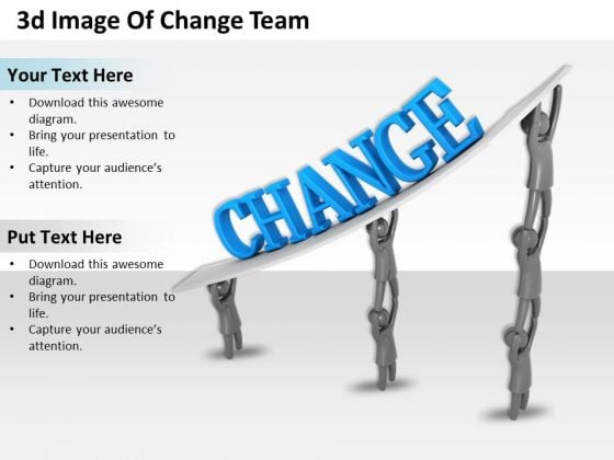 Business Strategy 3d Image Of Change Team Characters Business Strategy 3d Image Of Change Team Characters