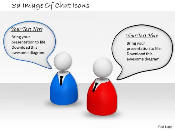 Business Strategy 3d Image Of Chat Icons Characters Business Strategy 3d Image Of Chat Icons Characters