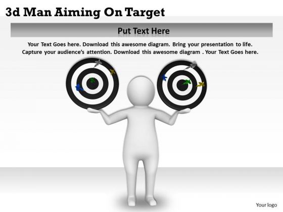 Business Strategy 3d Man Aiming On Target Character Models Business Strategy 3d Man Aiming On Target Character Models