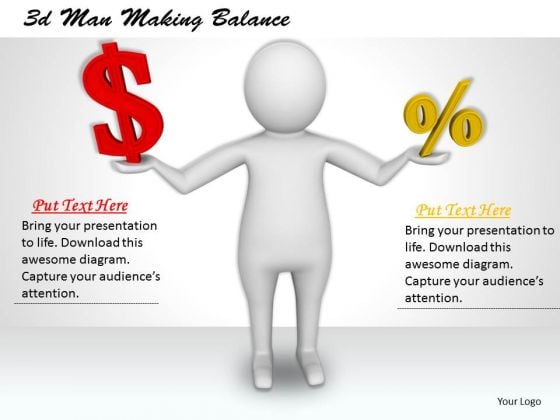 Business Strategy 3d Man Making Balance Basic Concepts Business Strategy 3d Man Making Balance Basic Concepts