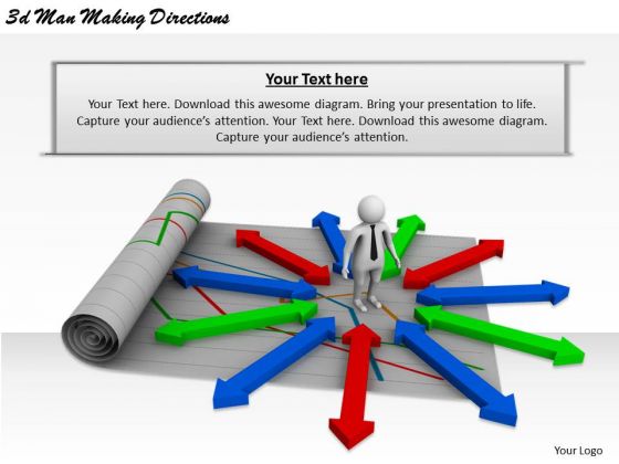 Business Strategy 3d Man Making Directions Basic Concepts Business Strategy 3d Man Making Directions Basic Concepts