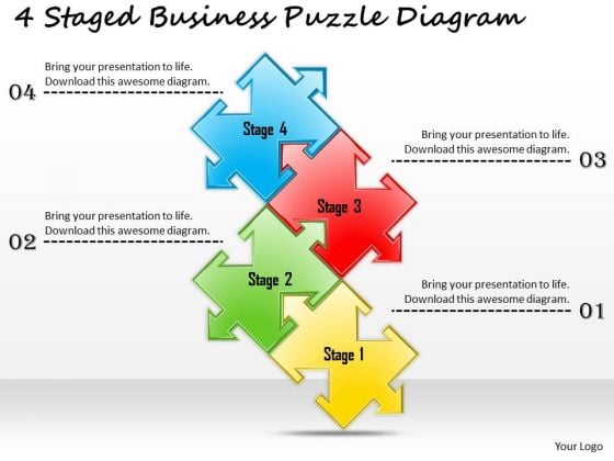 Business Strategy 4 Staged Puzzle Diagram Strategic Plan Outline Template Business Strategy 4 Staged Puzzle Diagram Strategic Plan Outline Template