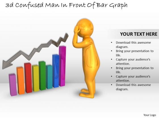 Business Strategy And Policy 3d Confused Man Front Of Bar Graph Character Models Business Strategy And Policy 3d Confused Man Front Of Bar Graph Character Models