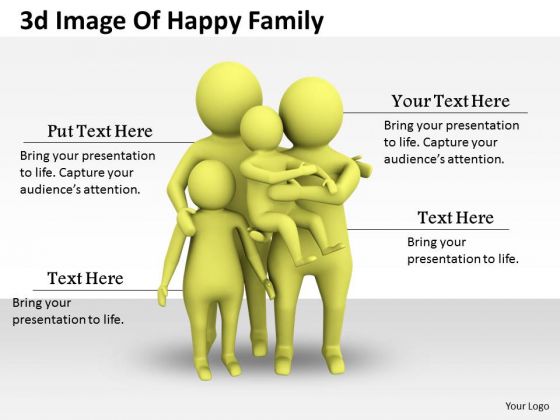 Business Strategy And Policy 3d Image Of Happy Family Concept