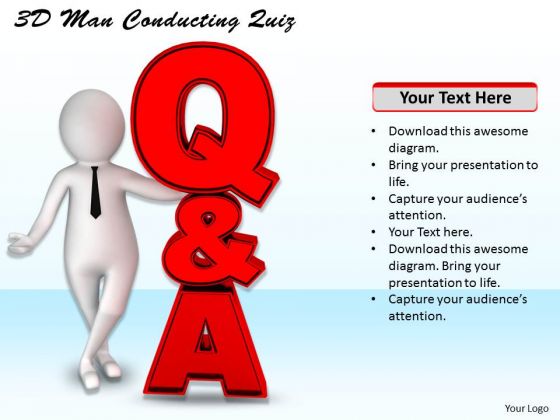 Business Strategy And Policy 3d Man Conducting Quiz Concept Business Strategy And Policy 3d Man Conducting Quiz Concept