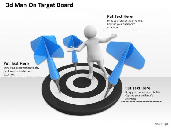 Business Strategy And Policy 3d Man On Target Board Concept Business Strategy And Policy 3d Man On Target Board Concept