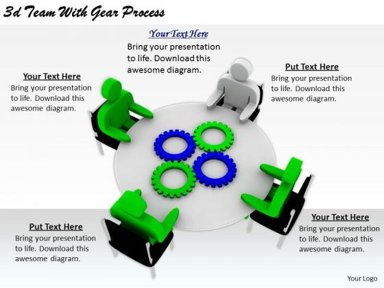 Business Strategy And Policy 3d Team With Gear Process Concept Business Strategy And Policy 3d Team With Gear Process Concept