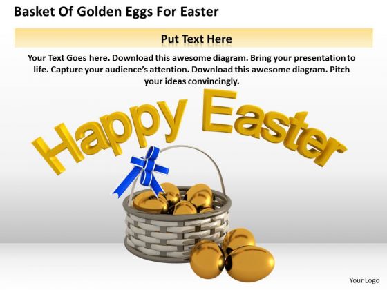 Business Strategy And Policy Basket Of Golden Eggs For Easter Icons Business Strategy And Policy Basket Of Golden Eggs For Easter Icons