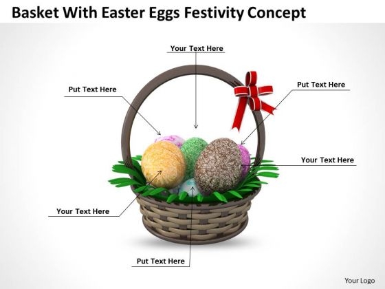 Business Strategy And Policy Basket With Easter Eggs Festivity Concept Image Business Strategy And Policy Basket With Easter Eggs Festivity Concept Image