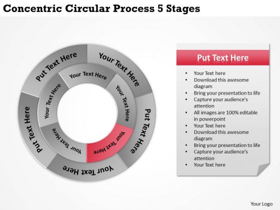 Business Strategy Concentric Circular Process 5 Stages Business Strategy Concentric Circular Process 5 Stages