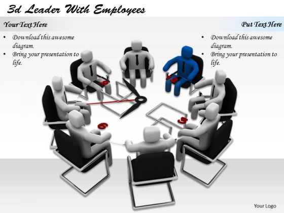 Business Strategy Concepts 3d Leader With Employees Business Strategy Concepts 3d Leader With Employees